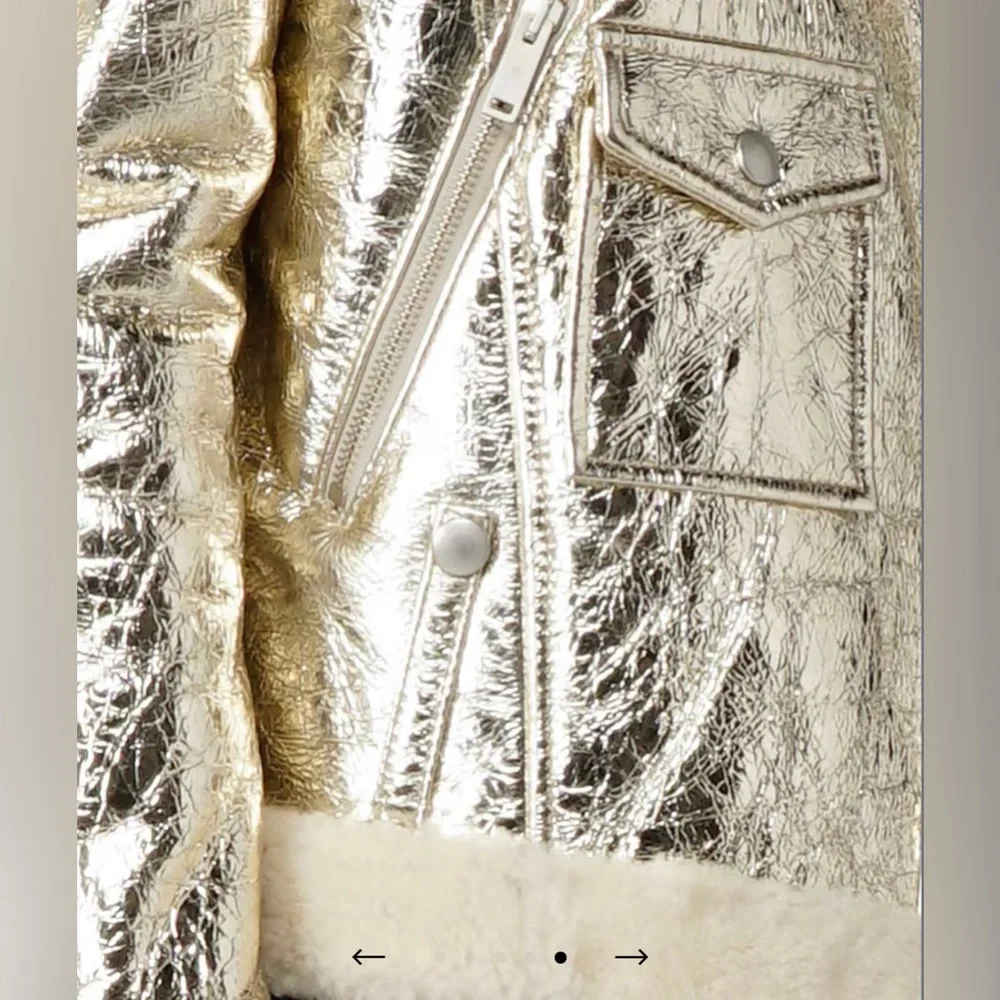 Golden Goose Assia sheepskin jacket in laminated leather/shearling lining NEW🔥 - Picture 13 of 15